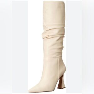 Dolce Vita Cream Knee-High Boots Wide Calf